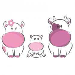 Fotomural Olly OL13005 Pink Cows