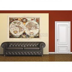 Decoración con Fotomural OLD WORLD MAP-2871