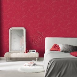 Decoración con Papel vinílico seda topo y ramas plata 55221119