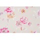 Papel pintado Pergola 62295030 de flores rosas con fondo beige