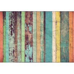 Fotomural Colored Wooden Wall 00966