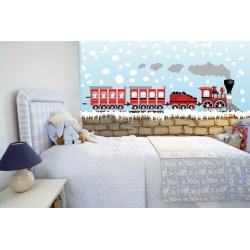 Decoración con Fotomural Olly OL13010 Snow Train