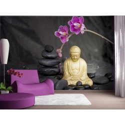 Decoración con Fotomural Buda & Orchid FT-0193