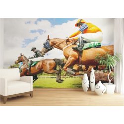 Decoración con Fotomural Horse Race With Hurdles FT-0381