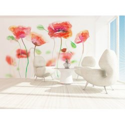 Decoración con Fotomural Poppies In Wate Colours FT-0197