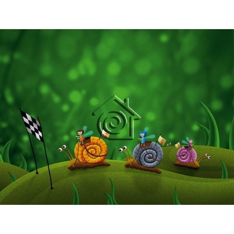 Fotomural Infantil Race On Snails FT-0106