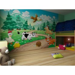 Decoración con Fotomural Infantil Smaller Friends FT-0161