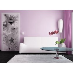 Decoración con Fotomural Black And White Flowers FT-0221
