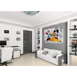 Decoración con Fotomural Minnie & Mickey On Grey FTD-0284