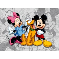 Fotomural Minnie & Mickey On Grey FTD-0284