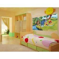 Decoración con Fotomural Winnie The Pooh Playing FTDH-0615