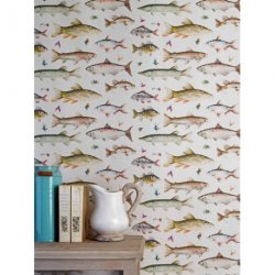 Decoración con Papel Pintado Country 2 River Fish Small Linen