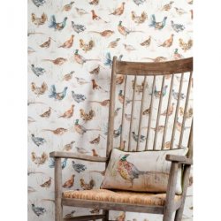 Decoración con Papel Pintado Country 2 Game Birds Cream