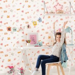 Decoración con Papel Pintado Girl Power 100835001