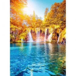 Fotomural Waterfall And Lake In Croatia CW15030-4